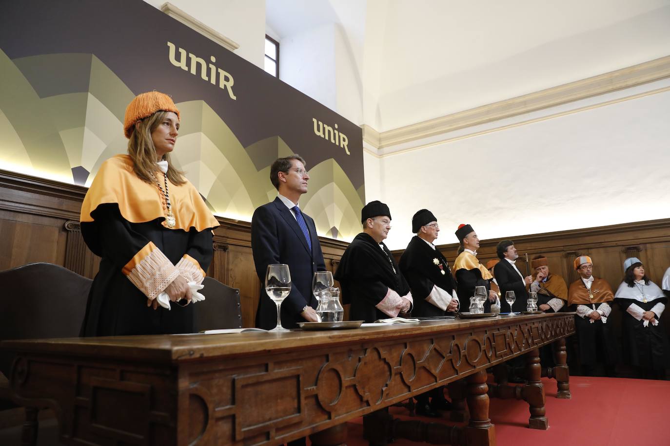 Mesa presidencial del acto de investidura de los doctores honoris causa de UNIR.