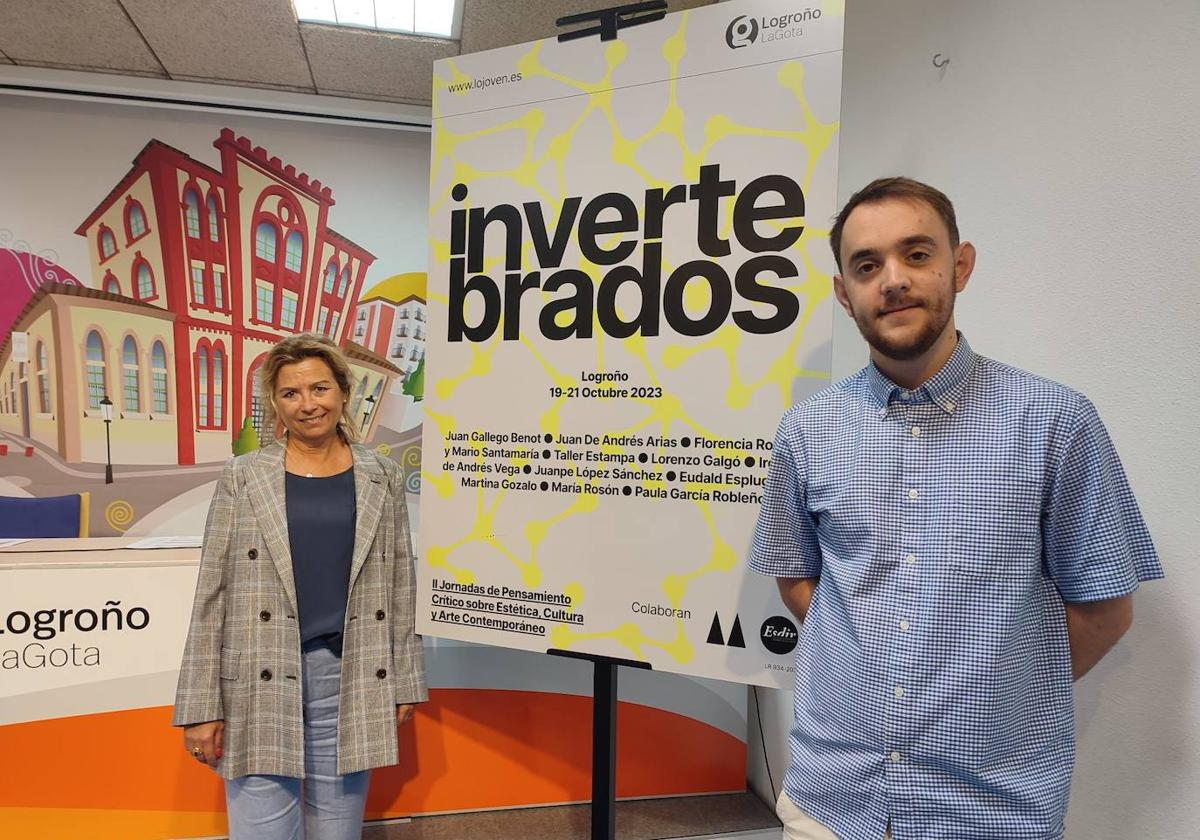 Laura Arrieta, concejal de Juventud y Manuel Padín, organizador del evento.