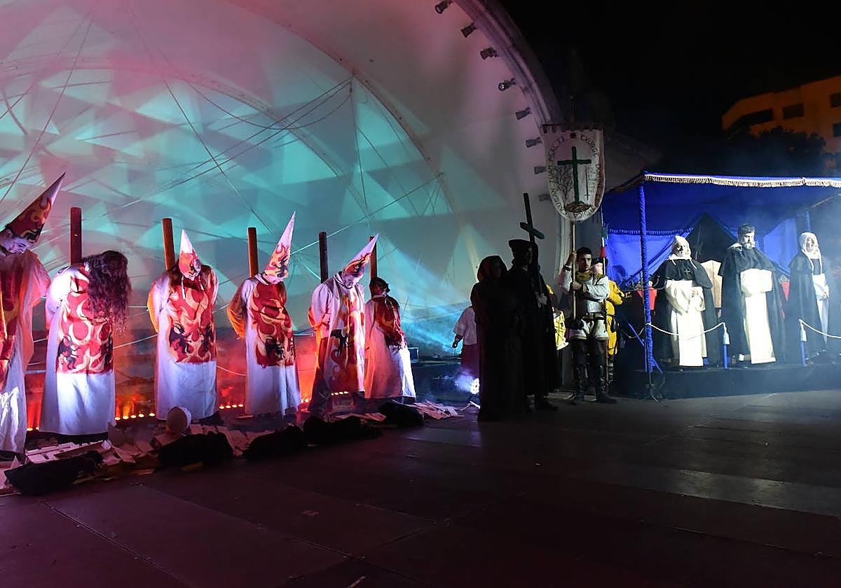 Recreación del Auto de fe, el año pasado, en El Espolón