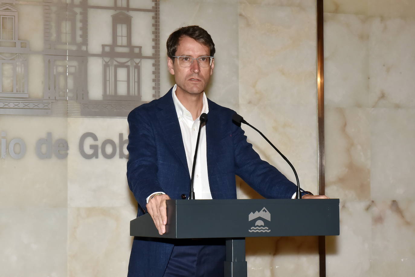 Capellán, durante una rueda de prensa en el Palacete