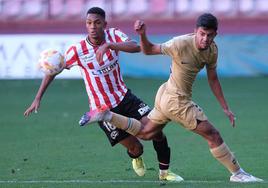 Manny, en el partido ante el Barcelona B de la pasada temporada.