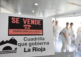 Protestas, en 2021, pidiendo al internalización de Radiología.
