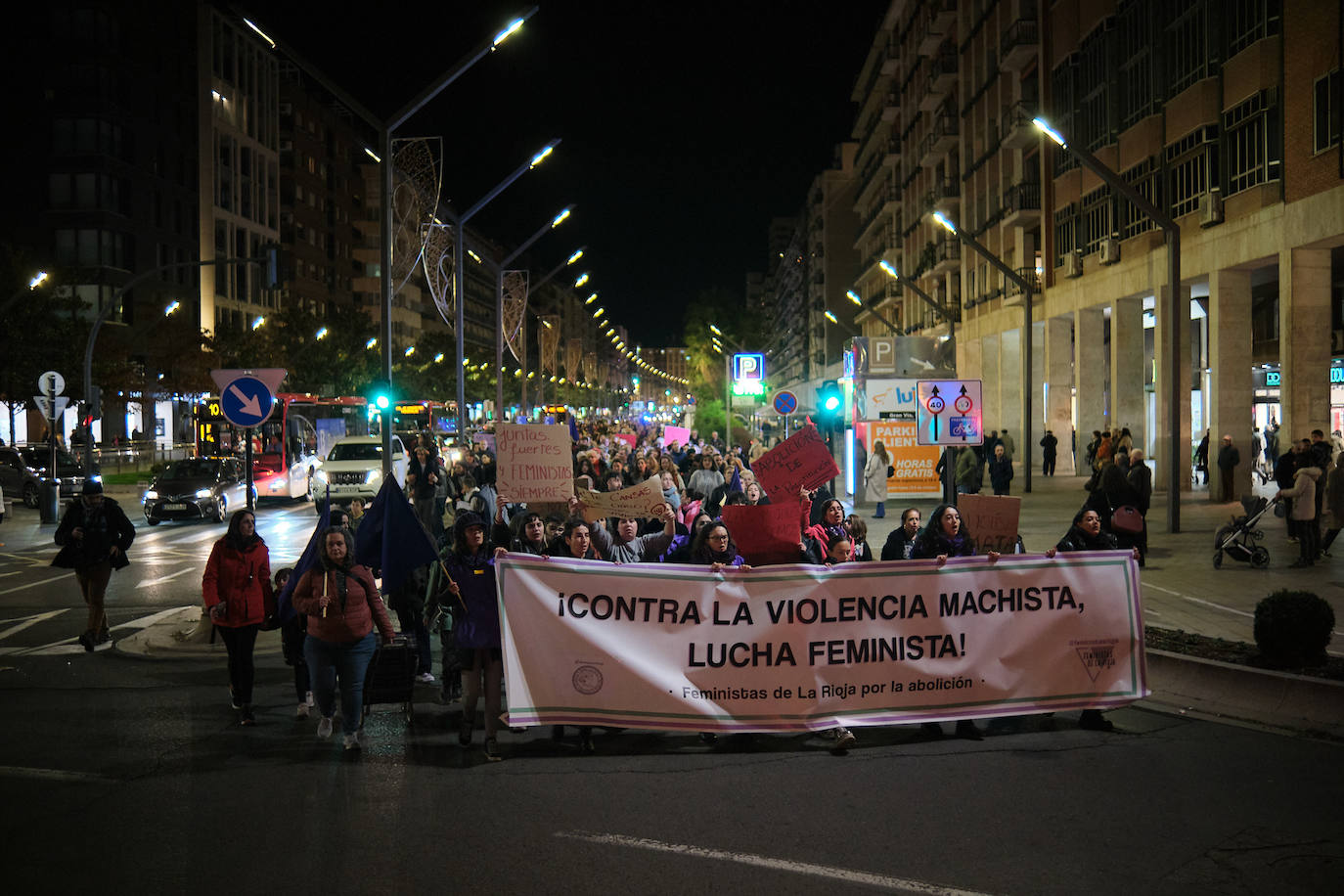 Las imágenes de la manifestación del 25N en Logroño