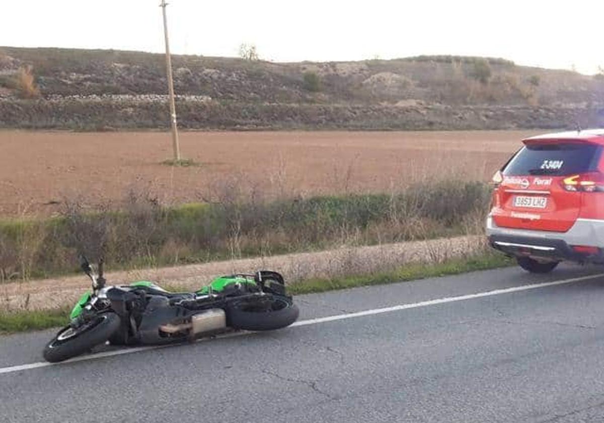 Fallece el motorista logroñés que sufrió un accidente en Mendavia