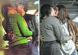 Ana y Roberto se besan en el cartel de Iberpop 84, un diseño de Jorge Elías con fotografía de Jesús Rocandio (1984). A esta imagen se superpone la de Meri y Sonia, que se besan en el mismo lugar cuarenta años después (2023), fotografiadas por Justo Rodríguez.