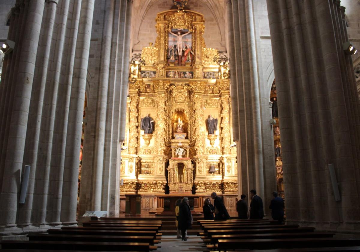 La iglesia de Santa María la Real ha sido una de las zonas en las que se han llevado a cabo las intervenciones para solucionar el problema del humedades del monasterio najerino.