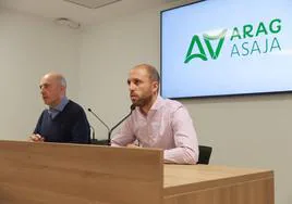 Igor Fonseca, secretario general de ARAG-Asaja, y Eduardo Pérez, presidente, han hecho balance del campo riojano en 2023.