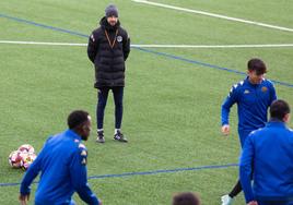 Andrés García, en uno de sus últimos entrenamientos al frente de la SDL.