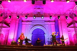 Camela, durante su actuación en Alfaro en agosto del 2022.