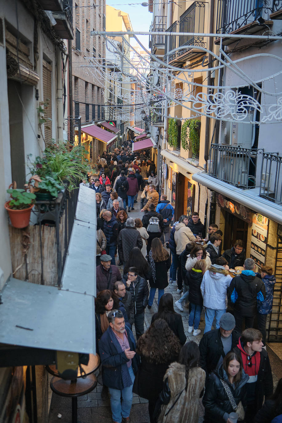 Ambiente en las calles Laurel y San Juan