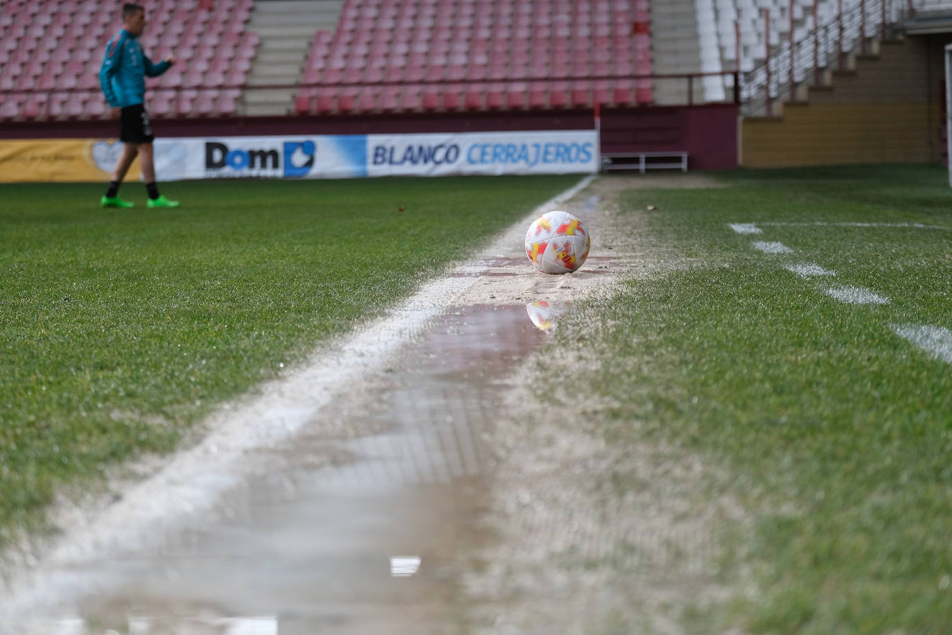 Imagen de la banda de Las Gaunas este domingo. 