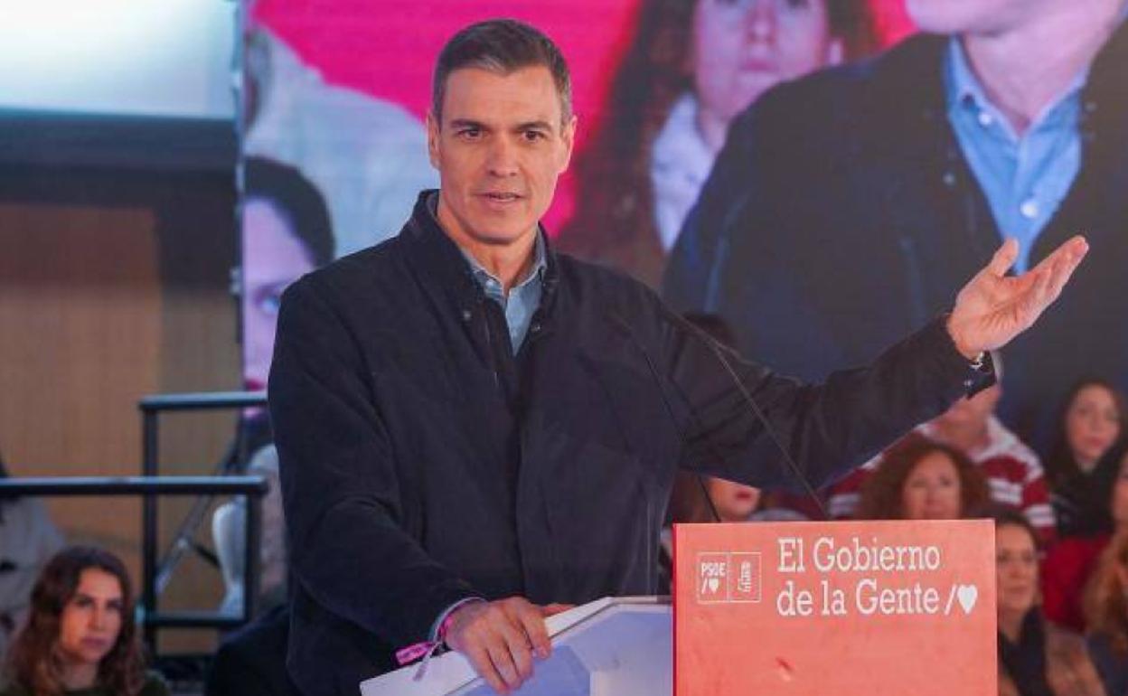 El presidente del Gobierno, Pedro Sánchez. durante un acto del PSOE en Sevilla el sábado pasado.