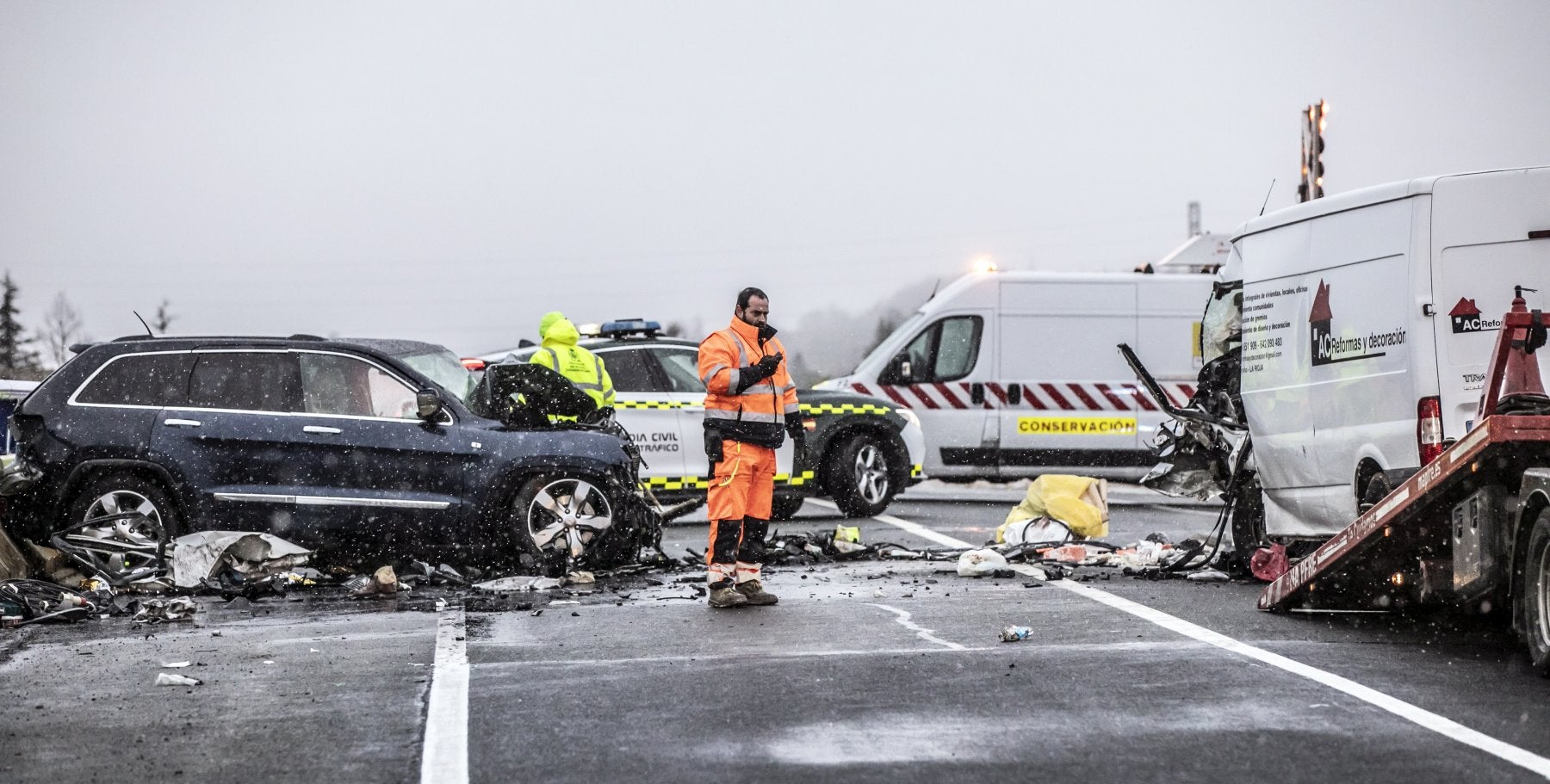 Accidente, el miércoles. 