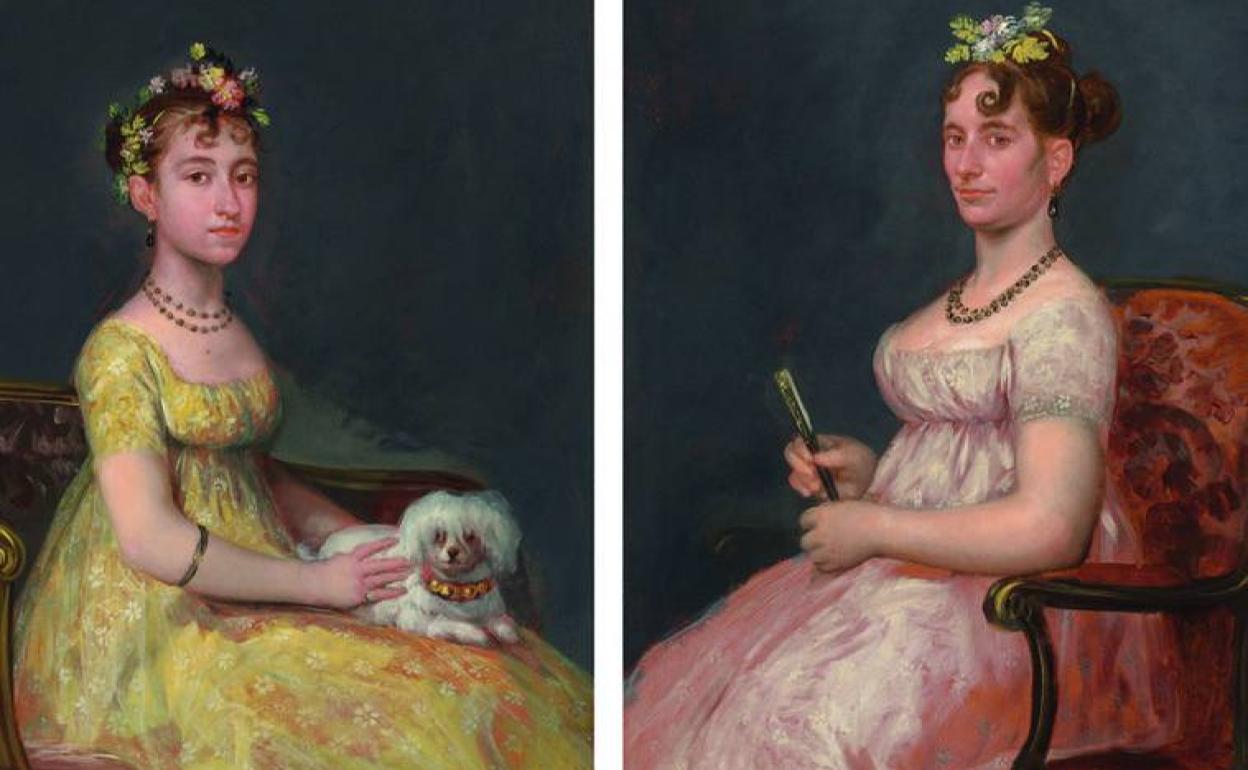 El único retrato doble femenino pintado pro Goya y uno de los pocos que seguía en manos privadas. 