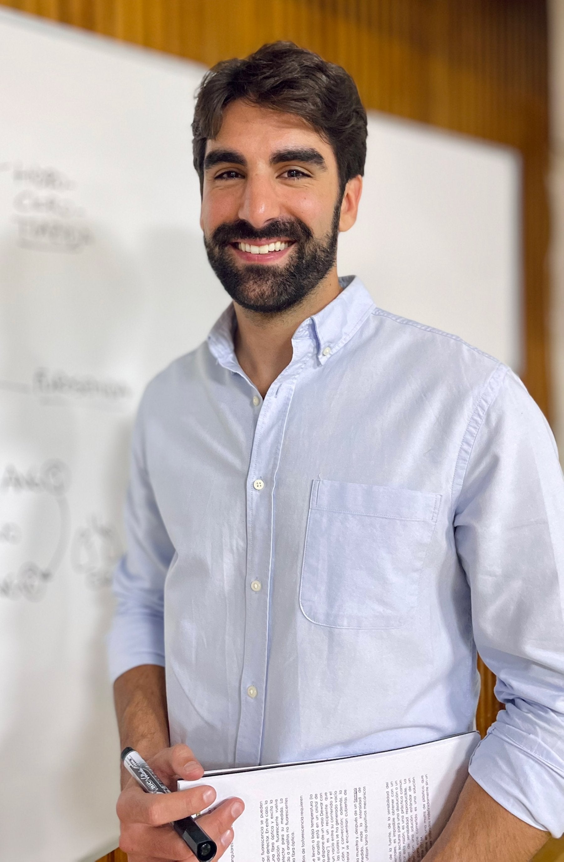 Héctor del Río, durante una de sus clases. 