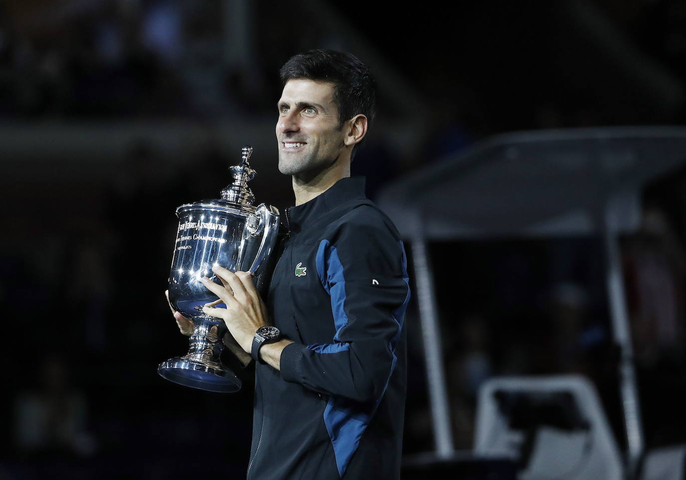 Con el trofeo del US Open 2018 que se adjudicó ante Juan Martín del Potro.