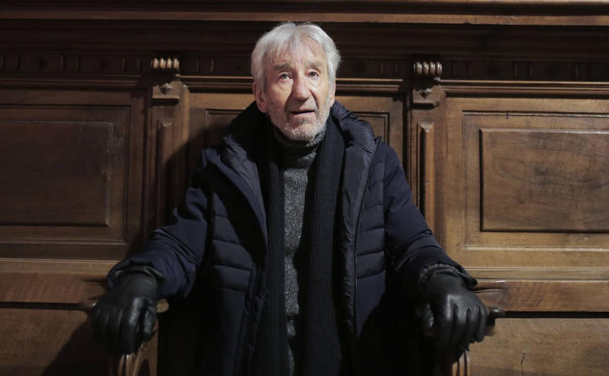 José Sacristán, ayer en el Monasterio de Yuso de San Millán de la Cogolla. 