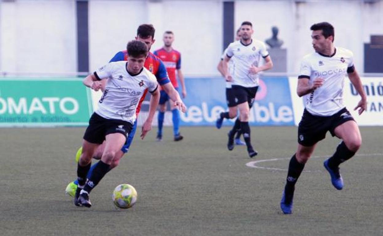Davo, en un partido con el Caudal. 