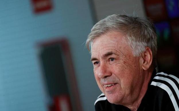 Carlo Ancelotti, durante la rueda de prensa