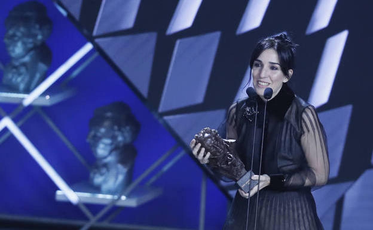 Alauda Ruiz de Azúa, tras ganar el Goya a la mejor dirección novel.