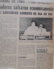 Imagen secundaria 2 - Noticias sobre los congresos dedicados al fenómeno OVNI.