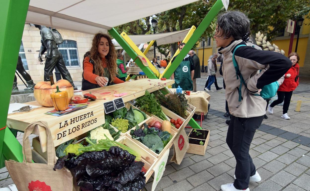 Mercado ecológico celebrado en Logroño en 2022. 