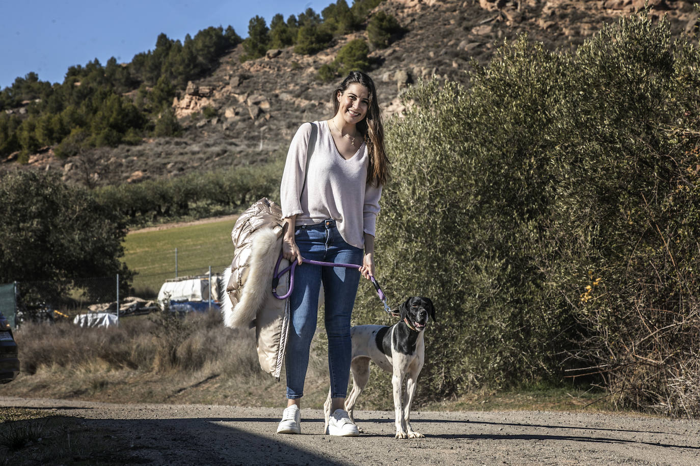 Pilar Grajal, en su segundo paseo con ‘Karen’. 