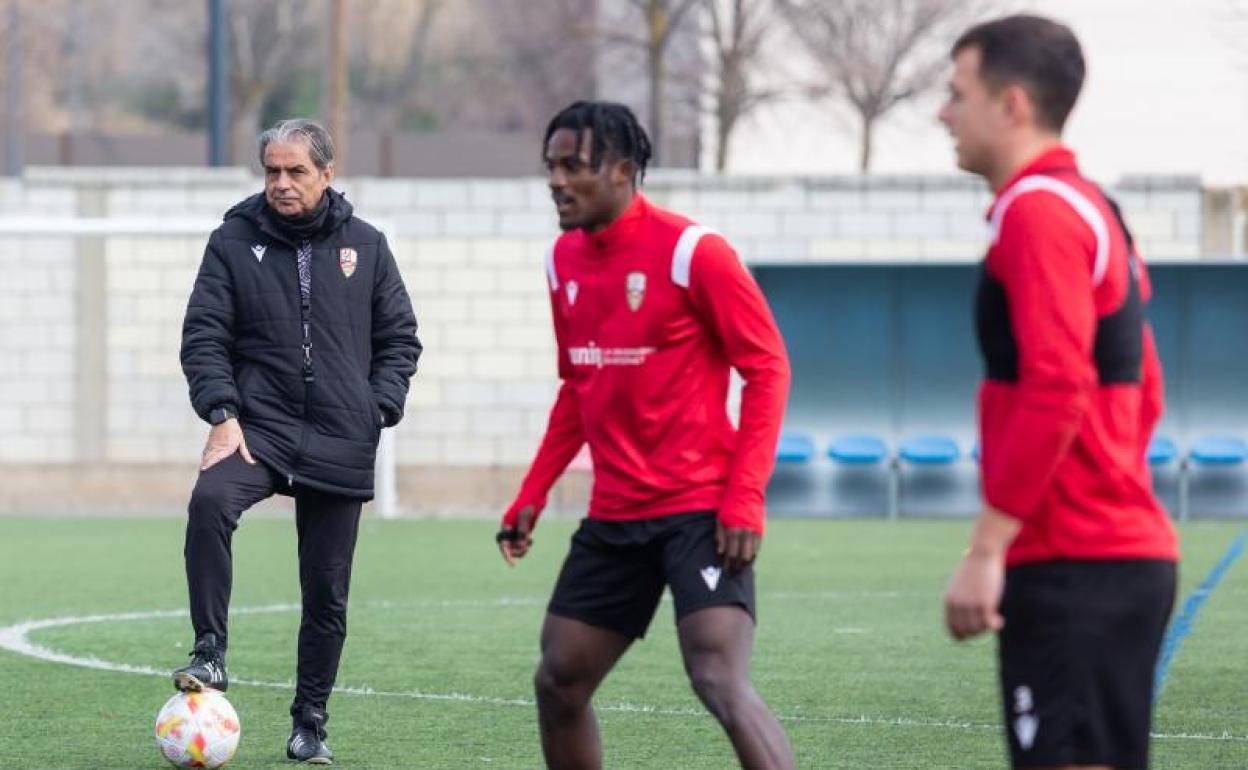 Natxo González, en el último entrenamiento. 