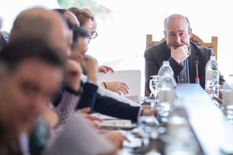 El presidente del Consejo Regulador, en la reunión del pleno de este lunes. 