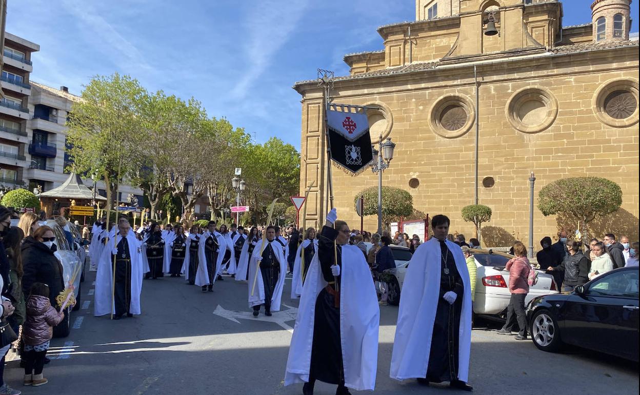 Procesión de Semana Santa en Haro, el año pasado. 