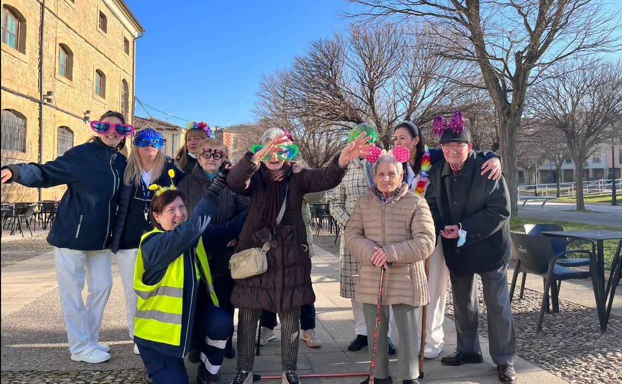 Los mayores de Casalarreina, en el Carnaval. 