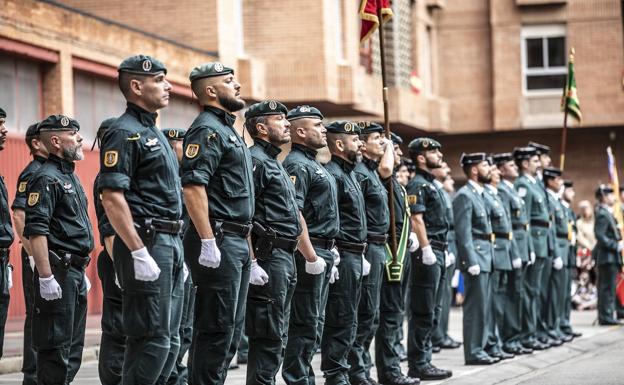 Celebración regional del Pilar en el cuartel de Logroño el pasado año.