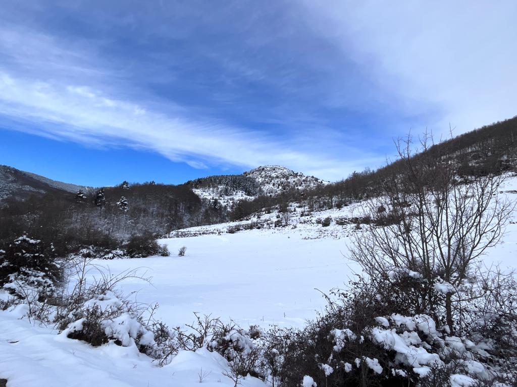 Fotos: La nieve deja blancos los montes de El Rasillo y Ortigosa