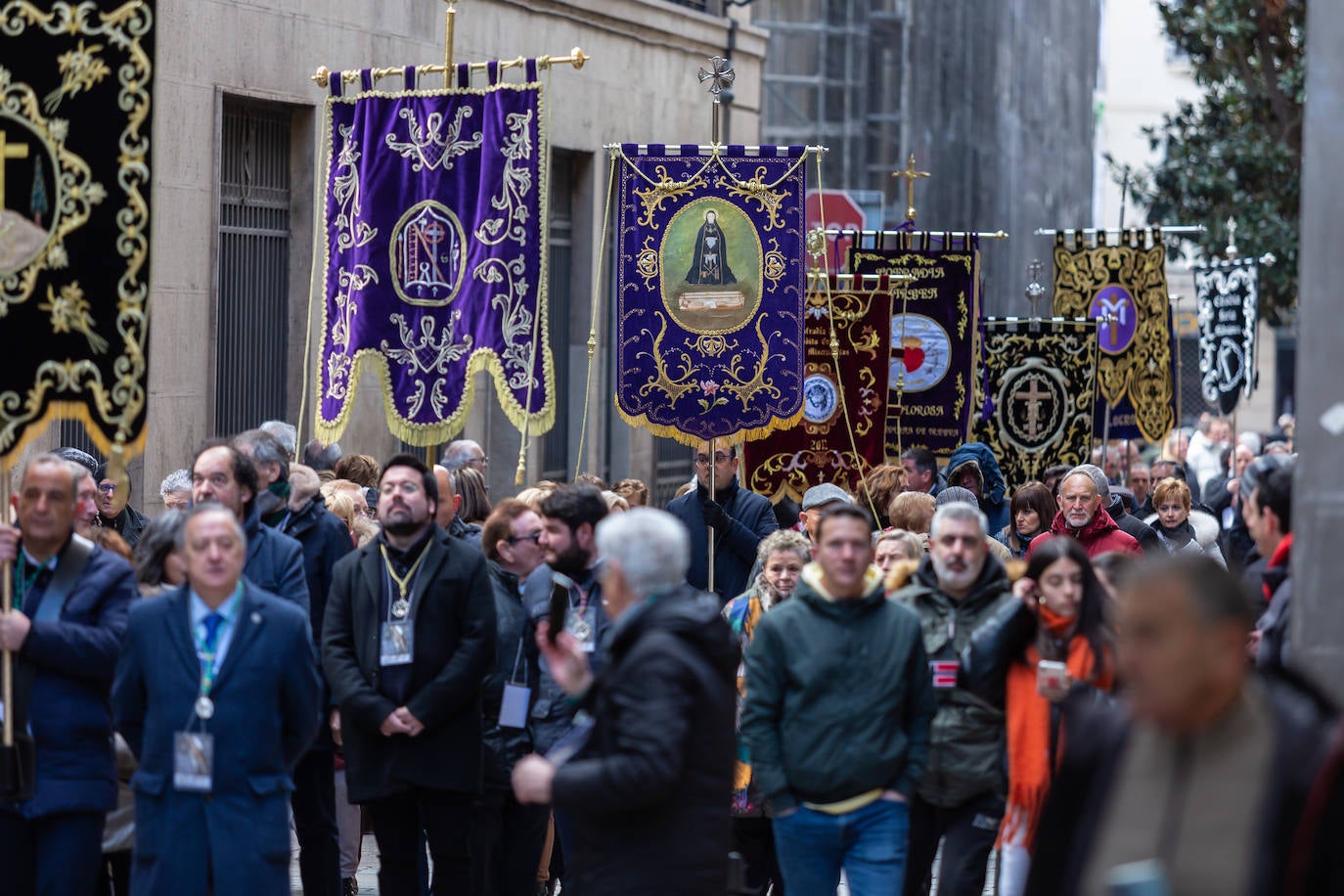 Fotos: Encuentro de cofradías de Semana Santa, en Logroño