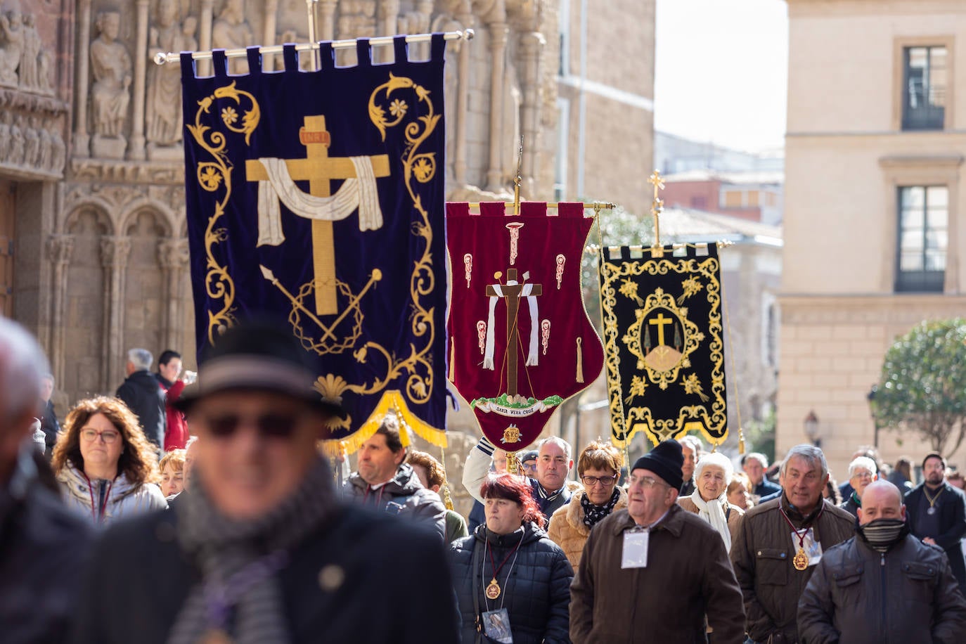 Fotos: Encuentro de cofradías de Semana Santa, en Logroño