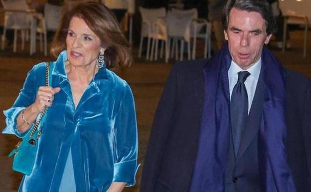 José María Aznar y su mujer, Ana Botella.