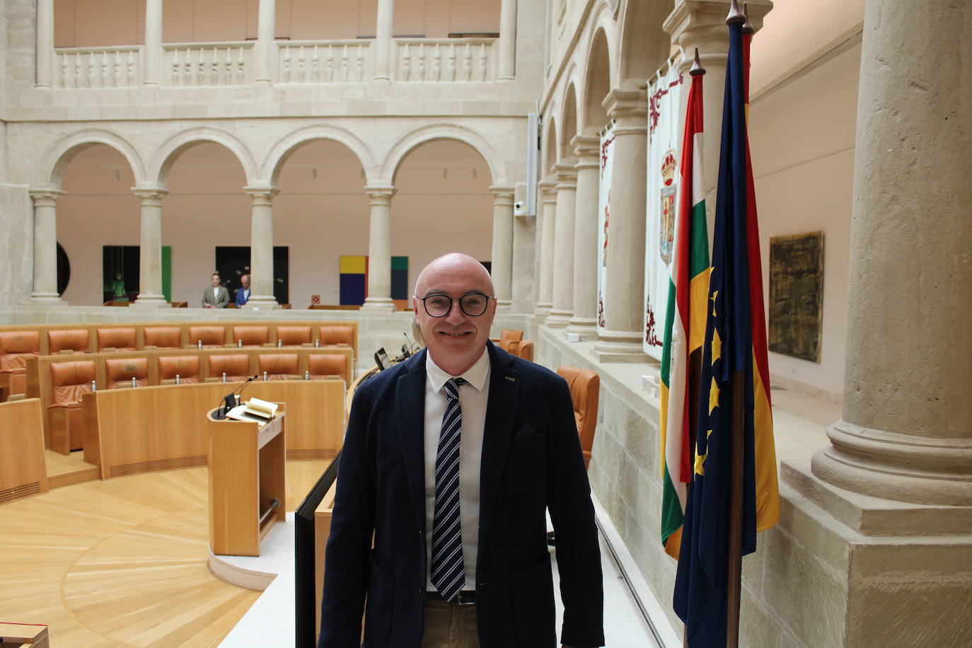 David Miranda, en el hemiciclo de La Merced. 