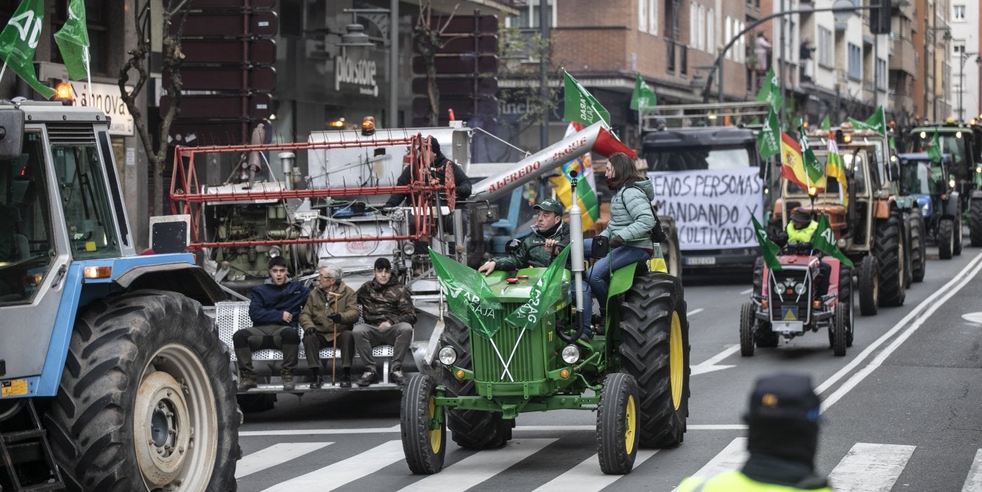 Tractorada, el jueves, en Logroño. 