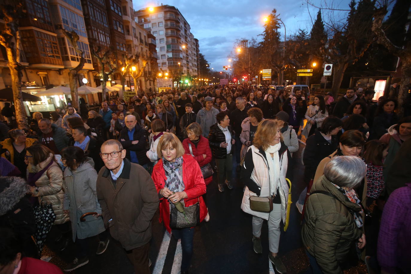 Fotos: Manifestación del 8M en Logroño bajo la lluvia