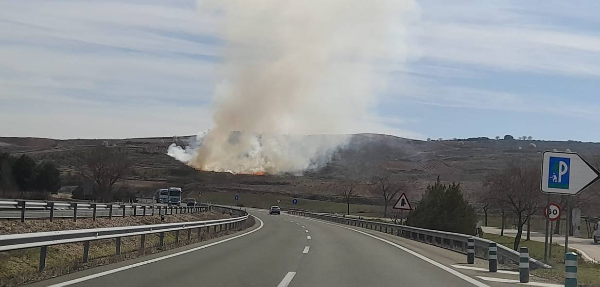 Imagen aérea del incendio. 