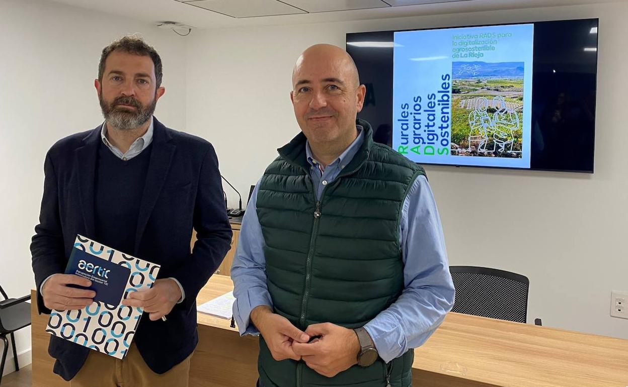José Luis Pancorbo (Aertic) e Igor Fonseca (ARAG-Asaja), en la presentación del proyecto. 