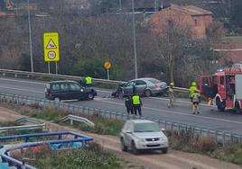 Los dos vehículos implicados en el accidente.