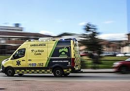 Motorista herido por una caída en Logroño