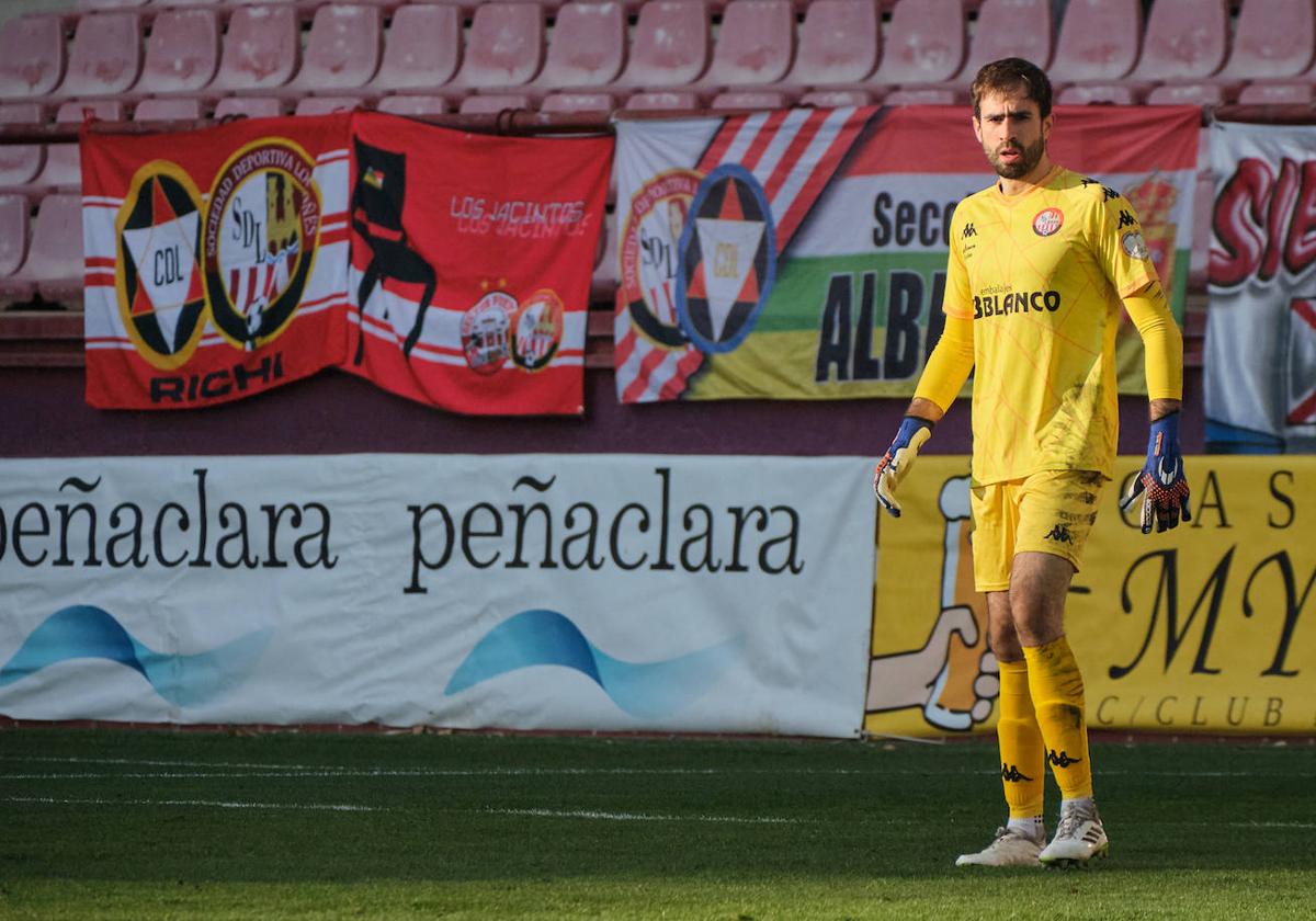 Ander Iruarrizaga, en el partido del pasado fin de semana contra la Ponferradina.