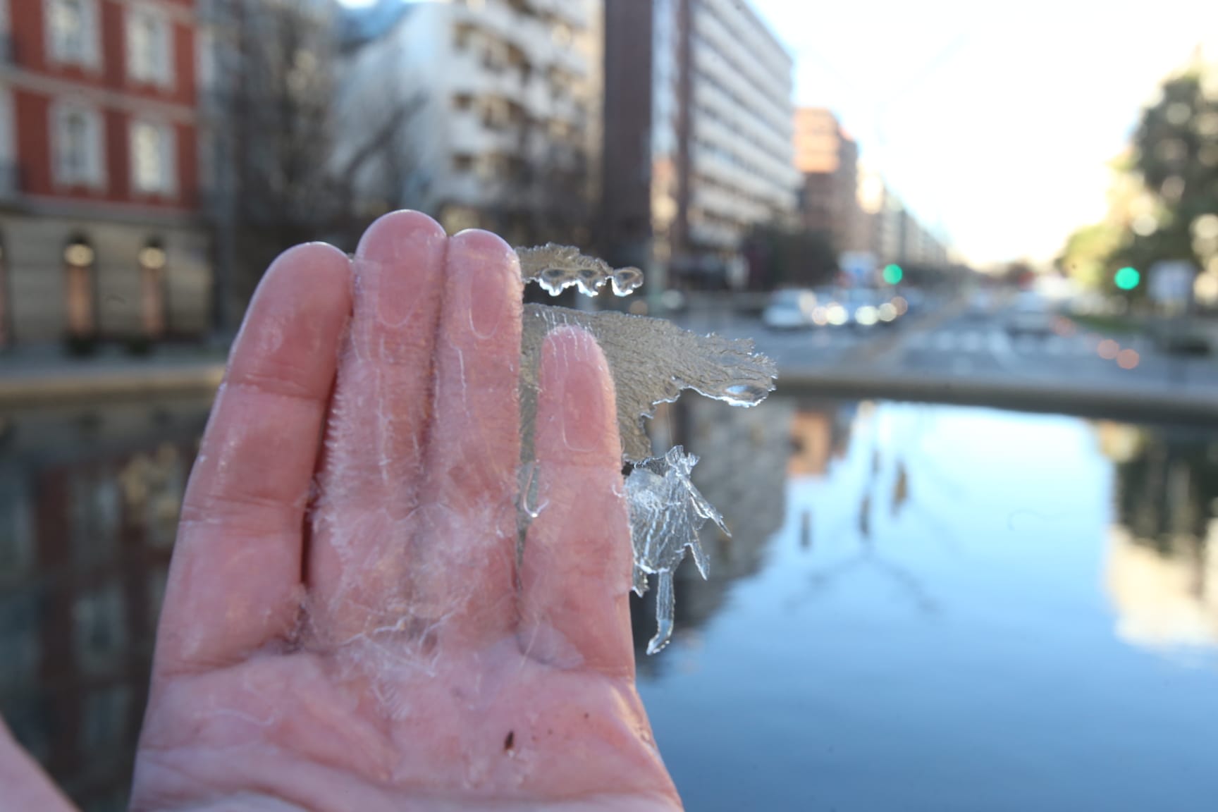 Hielo en Logroño.