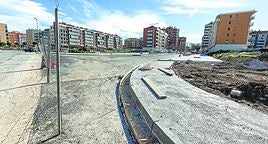 Así van las obras de prolongación de la calle Irlanda.