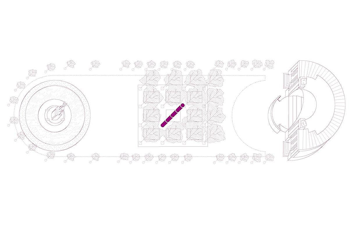 Imagen secundaria 1 - Instalación de Francisco Javier García para la plaza de la Diversidad (arriba) y 'Palo de mayo', proyecto de JBVA para El Espolón logroñés. 