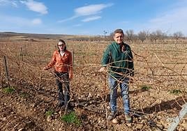 Cristina Magallón Martínez y Alberto Jiménez Úcar matrimonio viticultor de Valverde.