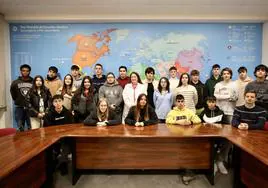 Alumnos participantes en esta edición del concurso pertenecientes al colegio Jesuitas de Logroño.