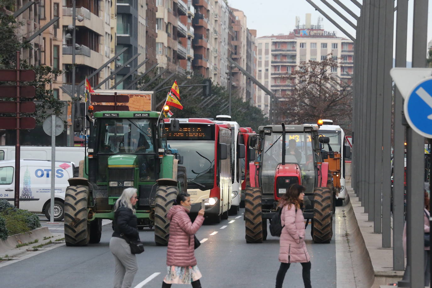 Las imágenes de los tractores en las calles de Logroño